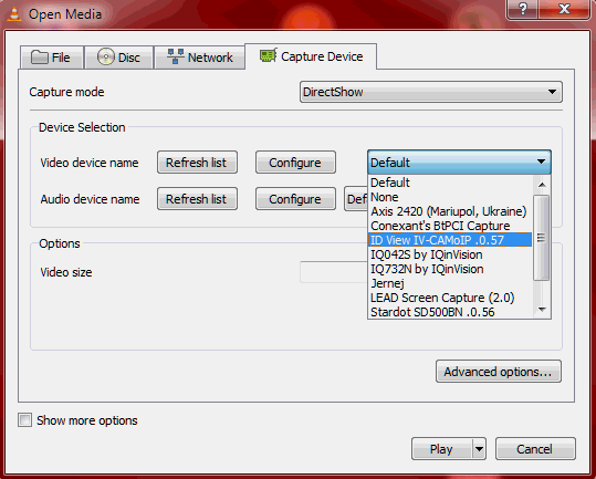 axis directshow capture