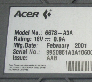 acer scanner model 6678