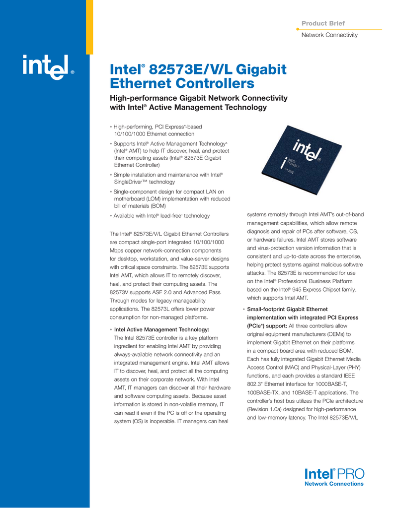 82573e gigabit ethernet controller