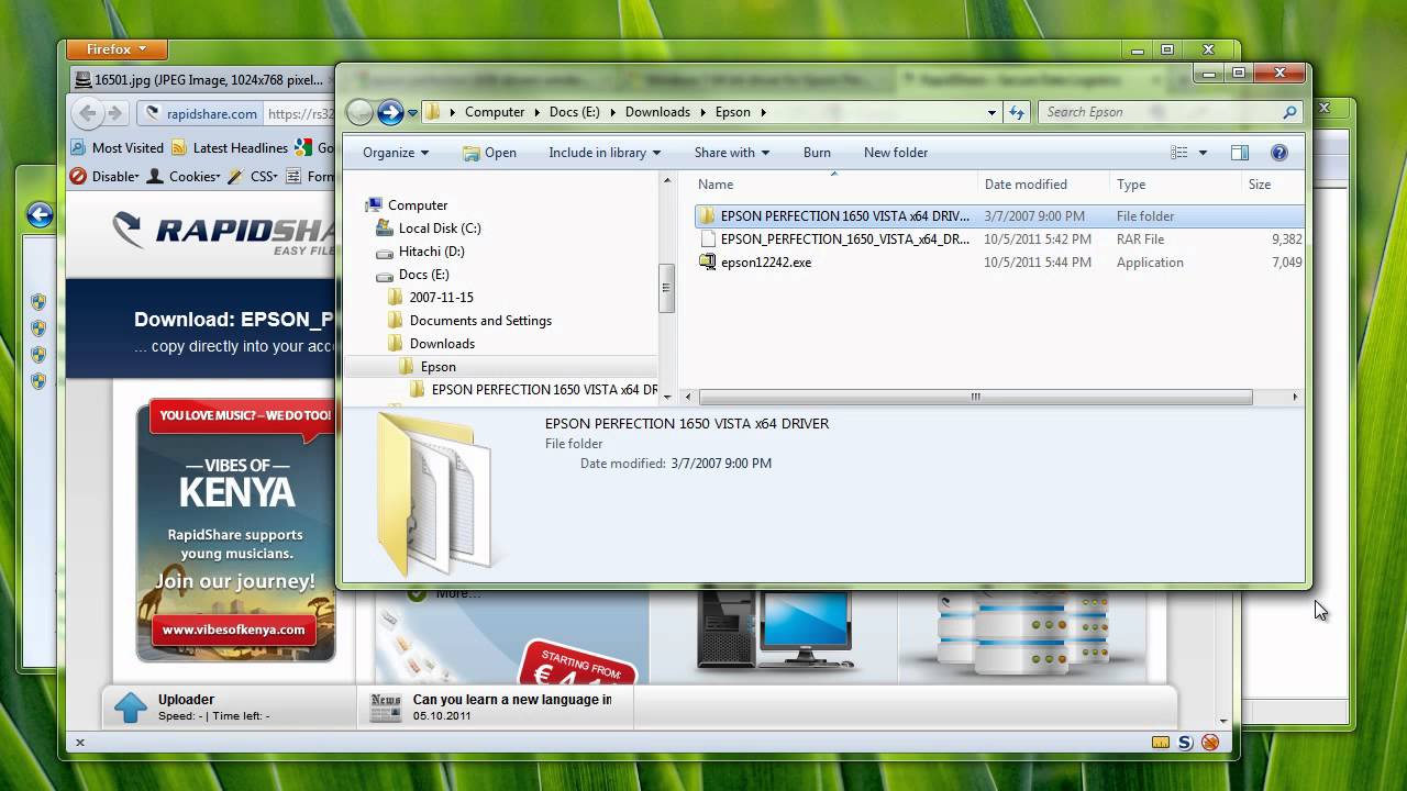 epson perfection 1660 vista x64