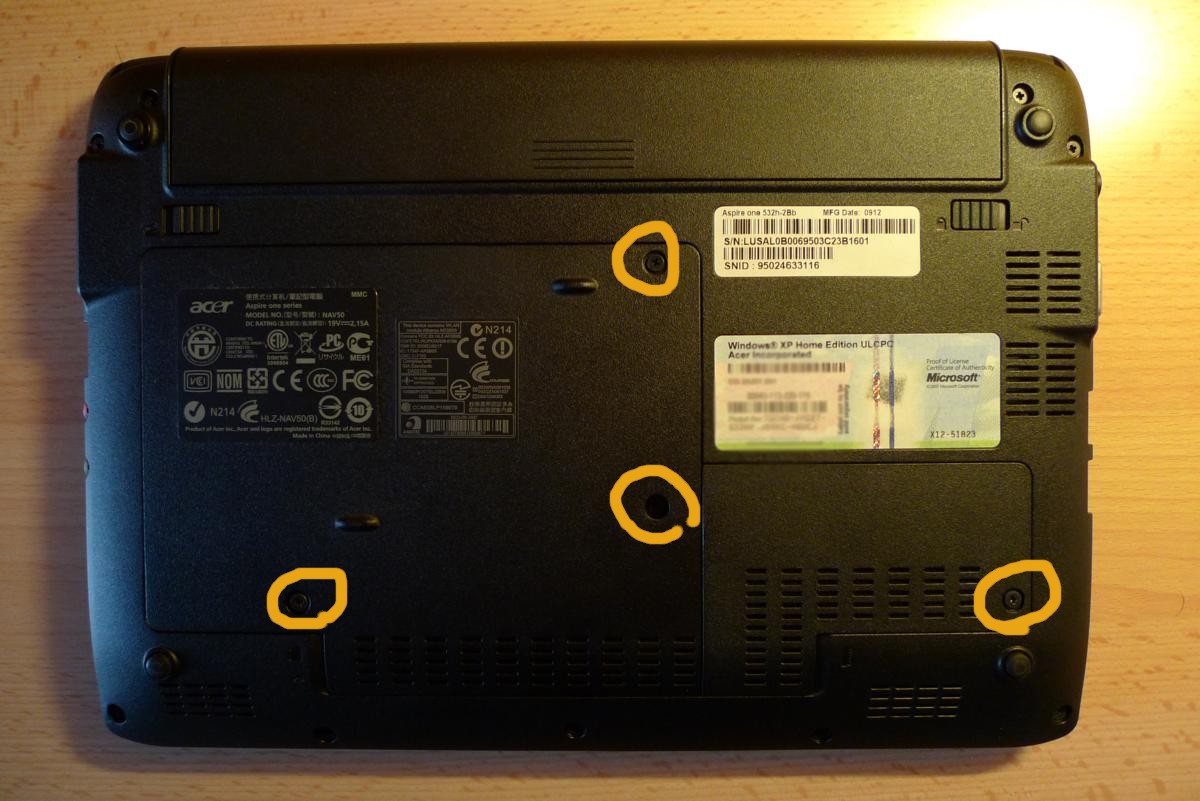 aspire one 532h-2bd